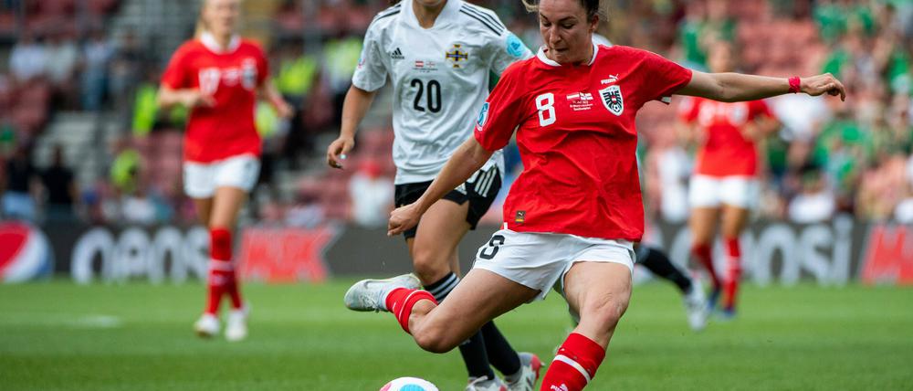 Die österreichische Nationalspielerin Barbara Dunst spielt bei Eintracht Frankfurt in der Bundesliga.
