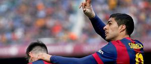 Suarez zählt mit. Lionel Messi schoss gegen Vallecano drei Tore.
