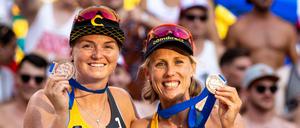 Karla Borger und Julia Sude holen bei der Beach-EM die Bronzemedaille.