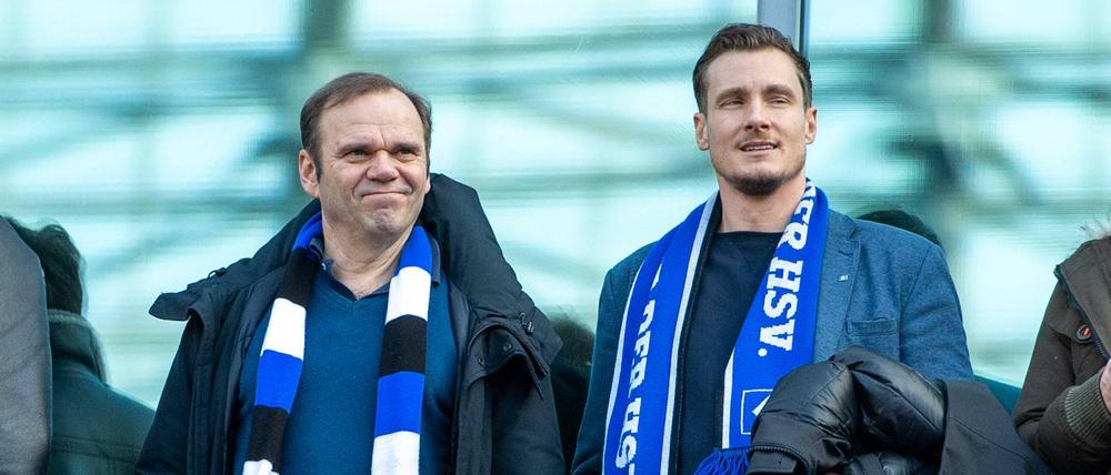 Klubchef Bernd Hoffmann (links) und HSV-Präsident Marcell Jansen sollen nur selten einer Meinung sein.