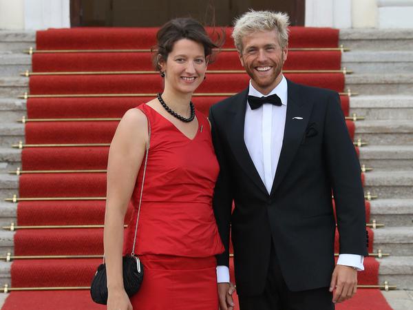 Roter Teppich: Antje Buschschulte ist mit ihrem früheren Schwimmkollegen Helge Meeuw liiert.
