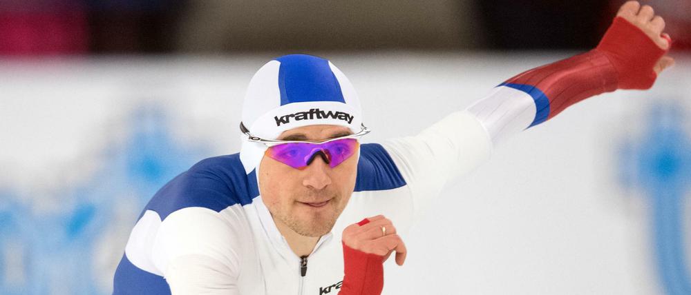 Darf nicht mit. Das IOC sperrt den russischen Eisschnellläufer Denis Juskow für Olympia 2018.