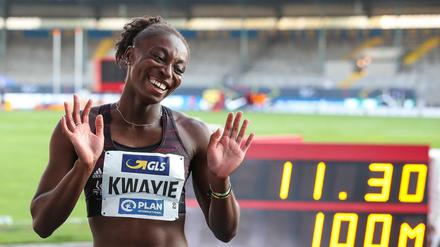 Lisa Marie Kwayie gewann 2020 bei den deutschen Meisterschaften über 100 Meter.