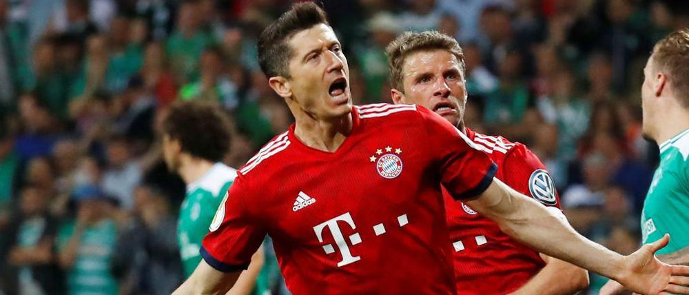 Finaler Jubel. Robert Lewandowski schoss den FC Bayern weiter.