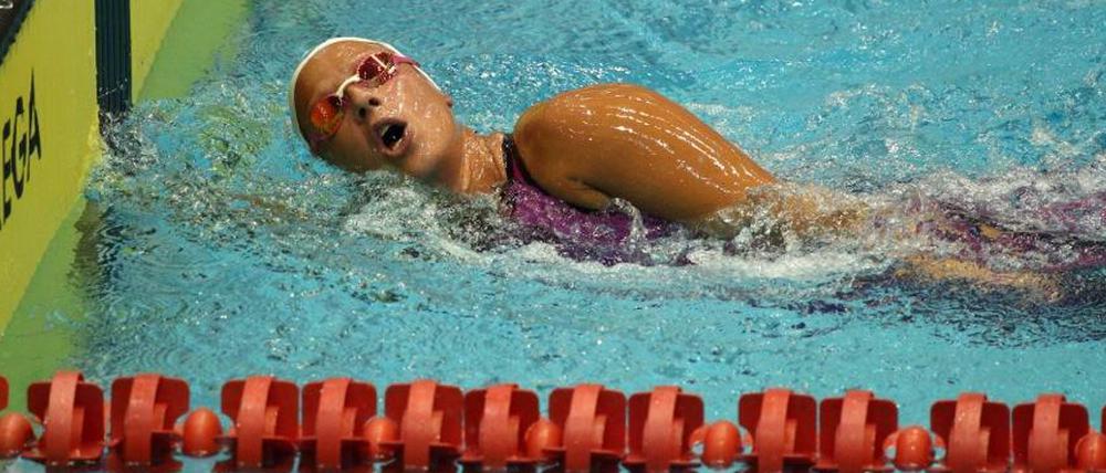 Die Französin Elodie Lorandi gehört zu den Top-Athletinnen, die bei der 30. Internationalen Deutschen Meisterschaft im Schwimmen der Menschen mit Behinderung in Berlin dabei waren.