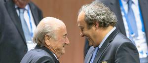 Der Ex-FIFA-Präsident Joseph Blatter und Ex-UEFA-Präsident Michel Platini. 