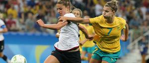 fehlstart: Bereits nach 6 Minuten gerieten die deutschen Fußballerinnen gegen Australien in Rückstand. 