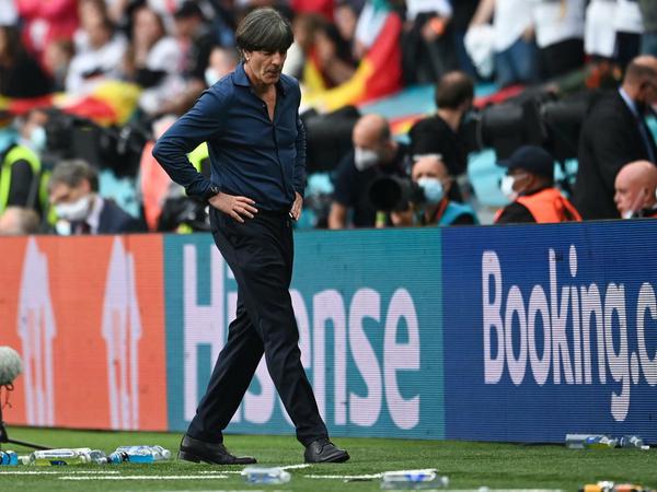 Deutschlands Bundestrainer Joachim Löw enttäuscht nach seinem letzten Spiel.