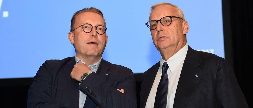Vize oder nix. Thorsten Manske (l.) will wieder Stellvertreter von Herthas Präsident Werner Gegenbauer werden. Er hat jedoch einen Gegenkandidaten.