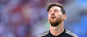 Kann doch nicht wahr sein: Lionel Messi im Auftaktspiel gegen Island.