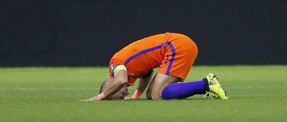 Abend des Schmerzes. Arjen Robben erzielte zwei Tore - und fährt trotzdem nicht zur WM. 