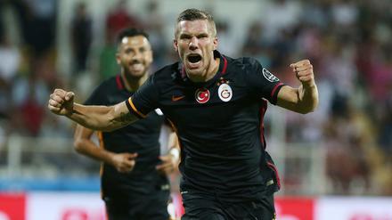 Lukas Podolski auf dem Platz für Galatasaray Istanbul.