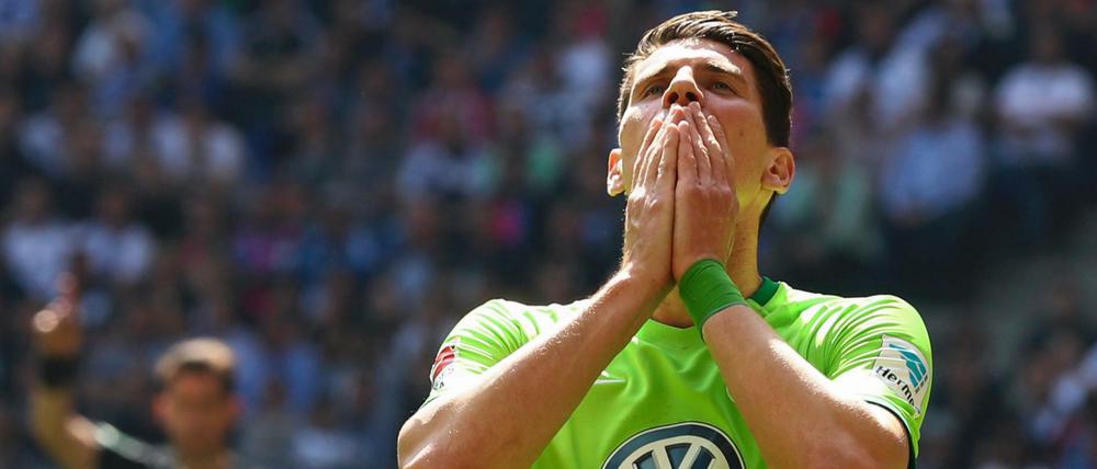 Wolfsburgs Mario Gomez nach dem Spiel gegen den HSV.
