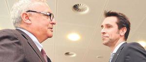 Wir kommen wieder. Herthas Präsident Werner Gegenbauer und Manager Michael Preetz dürfen am Montag wieder in Frankfurt antreten, dann wird eine Entscheidung über Herthas sportliche Zukunft verkündet. 