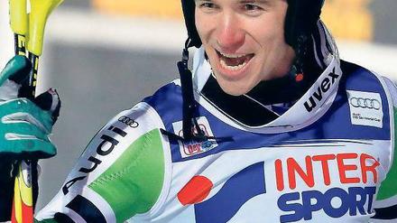 Bereit für Olympia. Felix Neureuther feiert seinen sechsten Weltcup-Sieg. Foto: Reuters