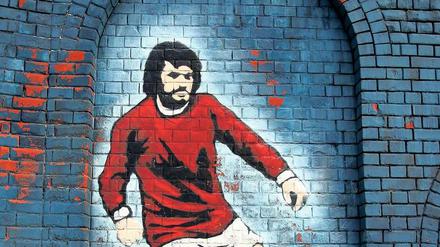 Legenden auf allen Wänden (hier im Windsor Park in Belfast). George Best wird in Nordirland verehrt.