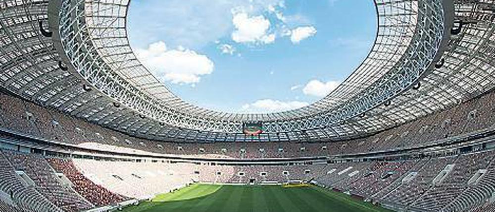 Ort der Sehnsucht. Im Luschnikistadion wird die WM enden, hier will die Nationalelf ihr letztes Spiel des Turniers bestreiten. 