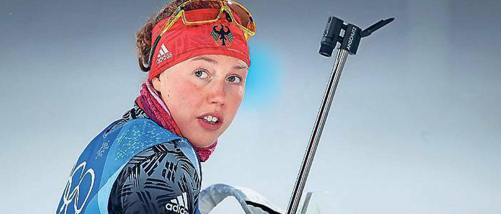 Blick in die Röhre. Laura Dahlmeier ist noch nicht fit, die Olympiasiegerin steigt erst Anfang 2019 ein.