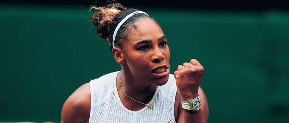Mit Superkräften. Serena Williams würde mit einem Sieg in Wimbledon ihren 24. Erfolg bei einem Grand-Slam-Turnier feiern.