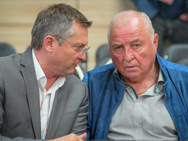 Im Gespräch: DBV-Sportdirektor Michael Müller (links, hier mit Trainerlegende Ulli Wegner) hat eigene Pläne für den deutschen Boxsport.