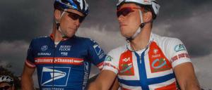 Weggefährten: Lance Armstrong (li.) und Thor Hushovd im Jahr 2004.