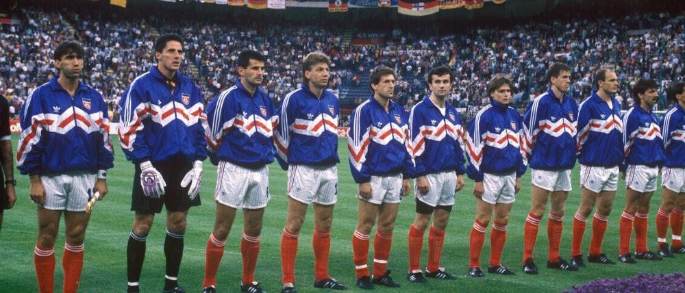 Bei der WM 1990 in Italien begeisterte die jugoslawische Mannschaft noch, zwei Jahre später was sie Geschichte.