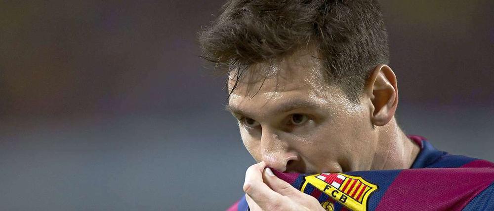Nicht verschnupft. Aber mit Adduktorenproblemen - Lionel Messi.