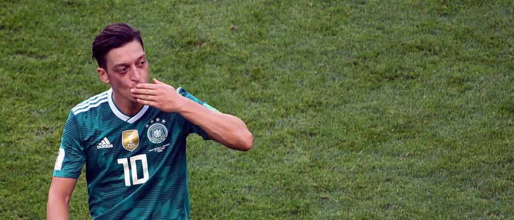 Mesut Özils während seines letzten Länderspiels für die deutsche Nationalmannschaft bei der WM in Russland. 