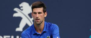 Nicht konzentriert genug: Novak Djokovic war offenbar nicht richtig bei der Sache.