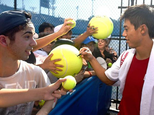 In Japan ist Nishikori bereits ein Star, obwohl er bereits seit zehn Jahren in den USA lebt.