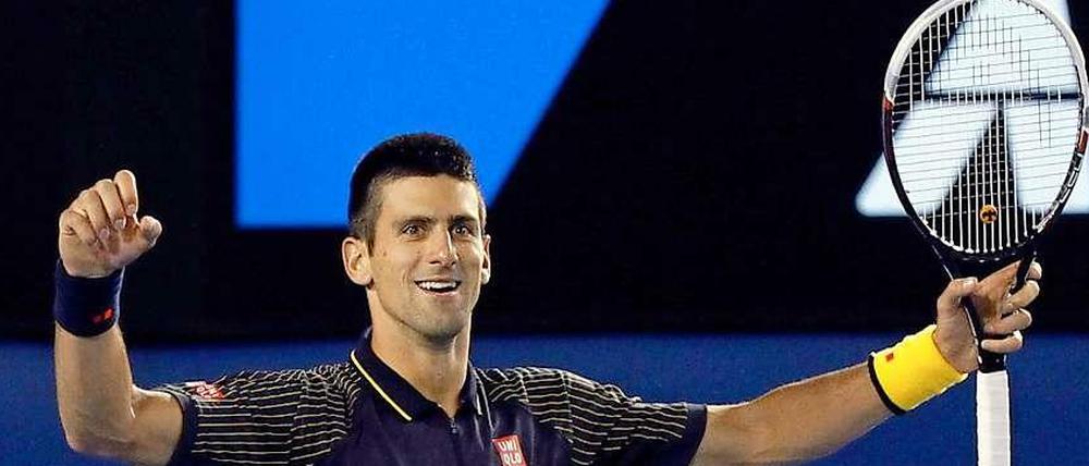 Der dritte Streich: Als erstem Spieler überhaupt gelingt dem Serben Novak Djokovic ein lupenreiner Hattrick bei den Australien Open. 