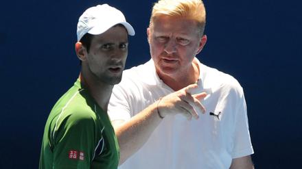 Das war einmal. Boris Becker (rechts) als Coach von Novak Djokovic.