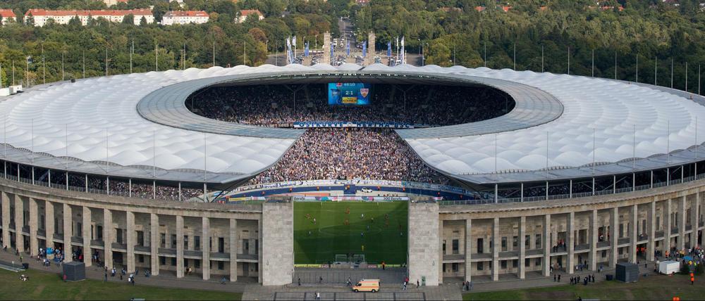Das Olympiastadion in Berlin. Ist dies bald nicht mehr die Austragungsstätte von Hertha BSC? 
