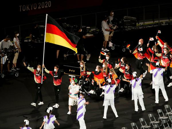 Team Deutschland bei der Eröffnungsfeier der Paralympics.
