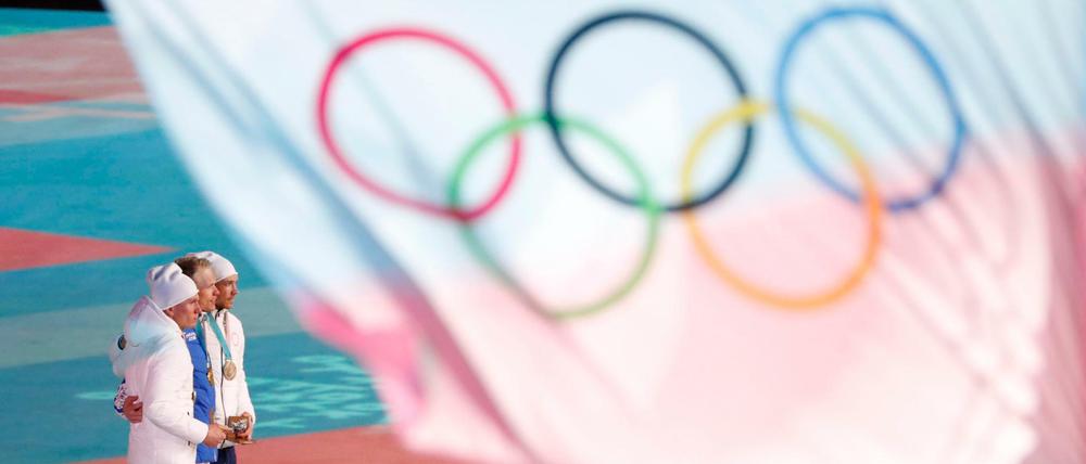 In Pyeongchang mussten die russischen Sportler noch unter der olympischen Flagge starten.