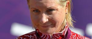 Will nur noch weg. Die Russin Olga Sabelinskaja war einst wegen Dopings gesperrt.