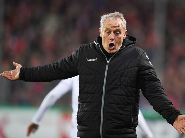 Wieder nichts. SC-Trainer Christian Streich hadert mit der erneuten Niederlage gegen Union.