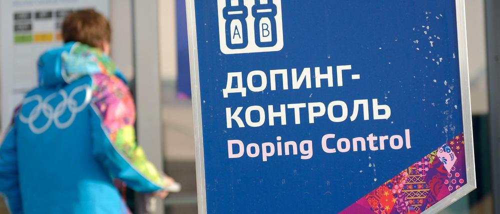 Der Weg zur Doping-Kontrolle.