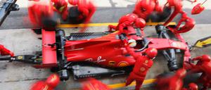 Blitztaktik: Sebastian Vettel versuchte es in Barcelona mit nur einem Boxenstopp.