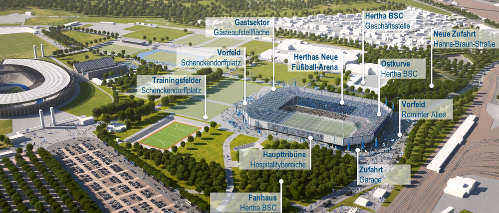 So stellt sich Hertha den Neubau vor.