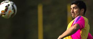 Reizfigur: Luis Suarez im Training beim FC Barcelona.