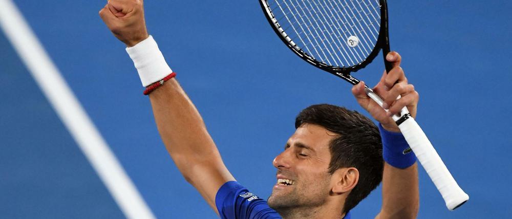 Novak Djokovic genoss sein Halbfinale sehr.