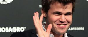 Schüchterne Freude: Schach-Weltmeister Magnus Carlsen.