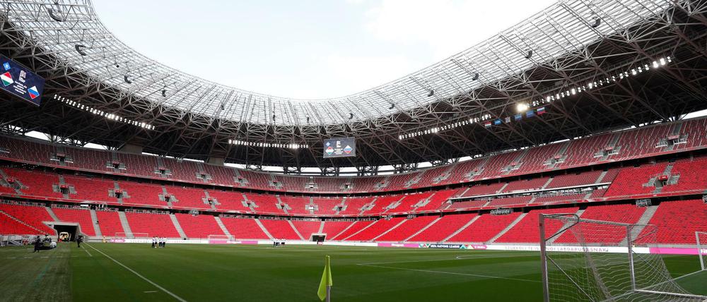 Noch ist die Puskás Arena leer. Aber die Uefa plant, am Donnerstag Zuschauer zuzulassen. 
