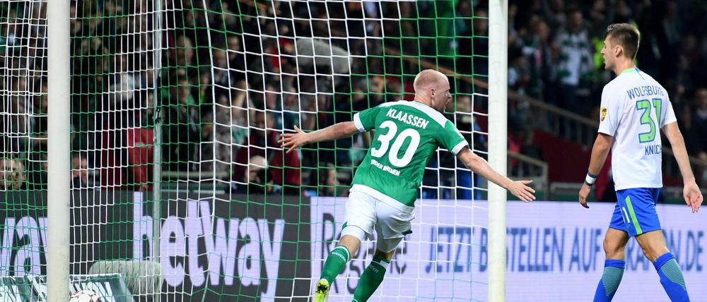 Davy Klaassen brachte Werder Bremen mit 1:0 in Führung. 