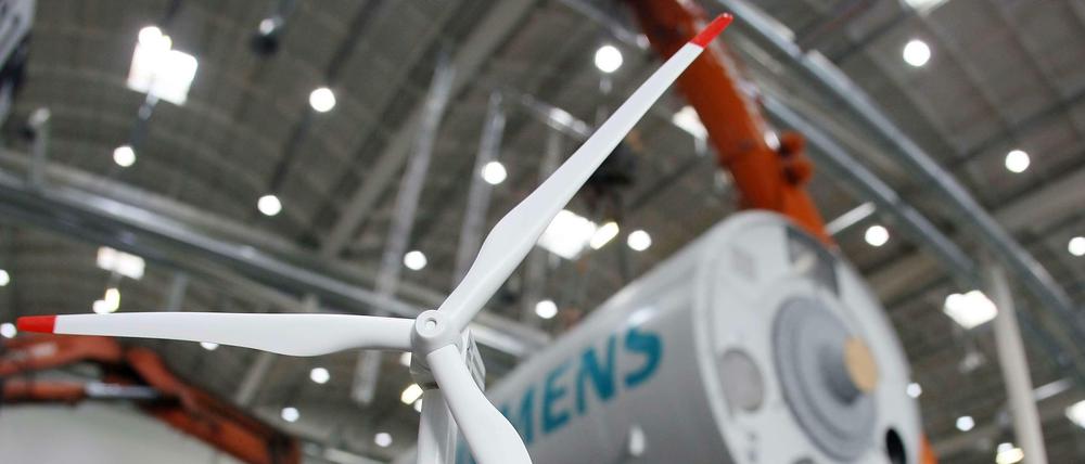 Nicht nur in Modellgröße. Siemens ist auf dem Markt der Windkraft-Anlagenbauer die Nummer drei in der Welt.