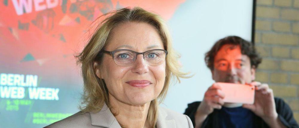 Berlins Wirtschaftssenatorin Cornelia Yzer (CDU) hier bei der Eröffnung der 8. Berlin Web Week. 
