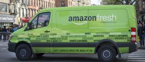 In den USA liefert Amazon Frischwaren mit eigenen Lieferautos (hier in New York).