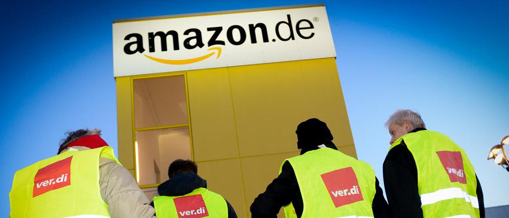 Amazon-Mitarbeiter in Leipzig haben bereits im vergangenen Jahr gegen schlechte Arbeitsbedingungen gestreikt.