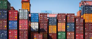Automatische Containertransporter sind auf dem Gelände des Containerterminal Altenwerder in Hamburg unterwegs. Die FPD ruckelt derzeit am eigentlich beschlossenen EU-Lieferkettengesetz.